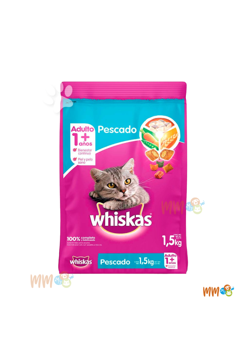 WHISKAS PESCADO GATO ADULTO -Secos