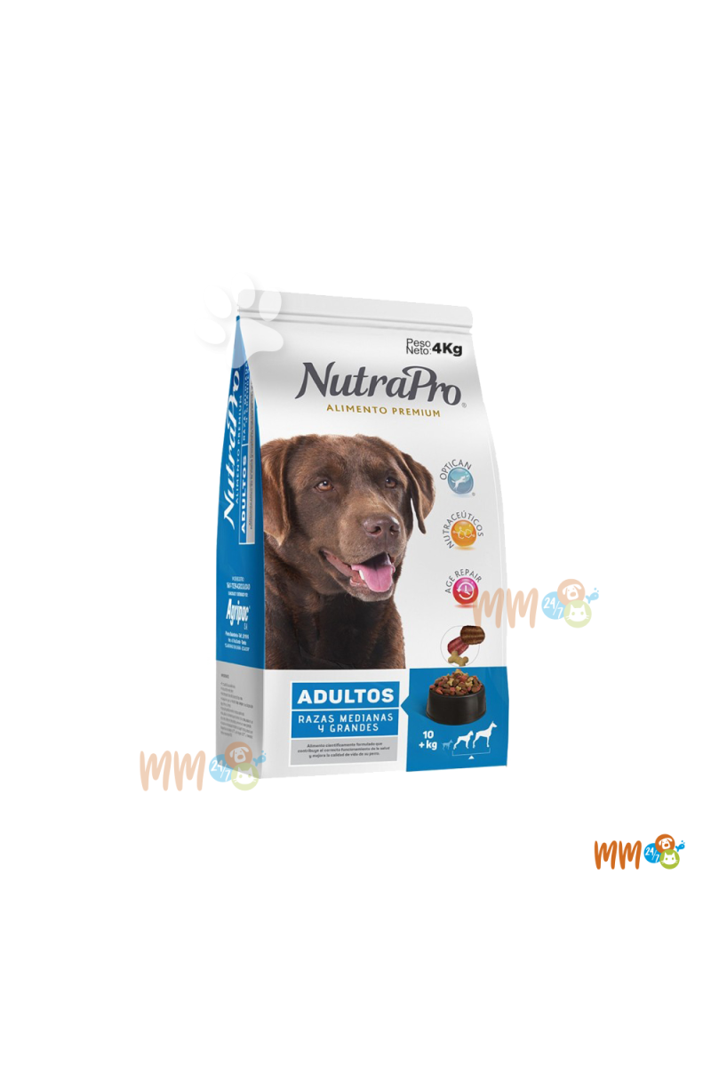 NUTRAPRO PERRO RAZA MEDIANA Y GRANDE ADULTO -Secos