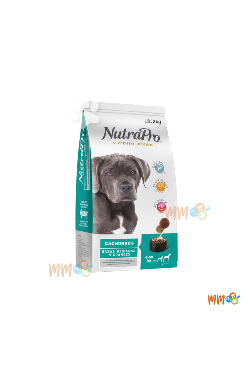 NUTRAPRO PERRO RAZA MEDIANA Y GRANDE CACHORRO -Secos