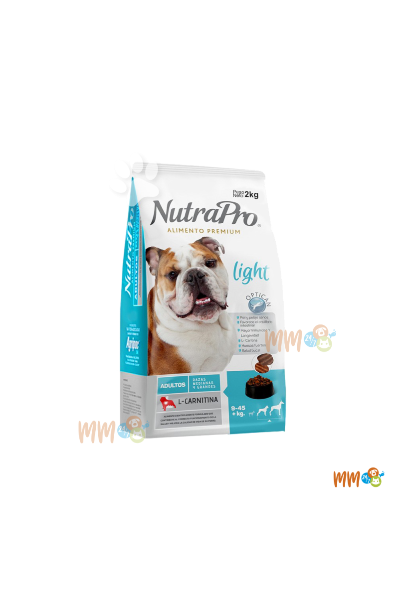 NUTRAPRO LIGHT PERRO RAZAS MEDIANAS Y GRANDES ADULTO -Secos