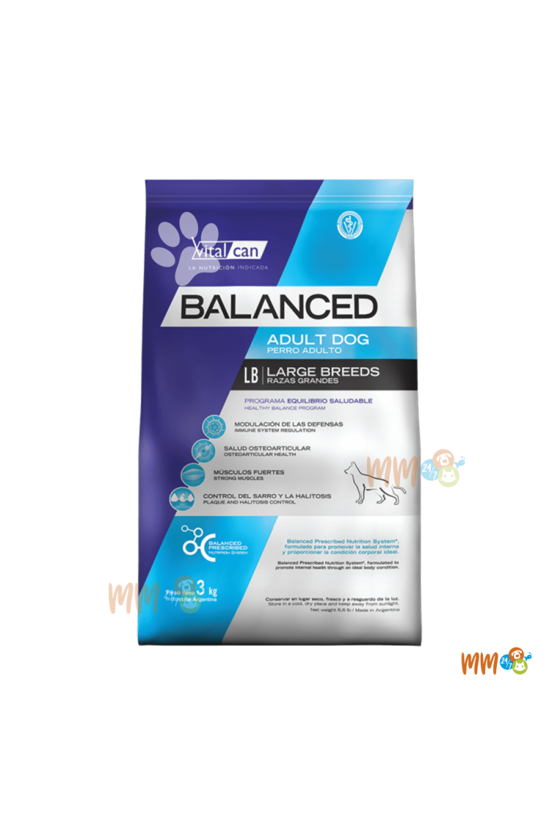 VITALCAN BALANCED PERRO RAZA GRANDE ADULTO -Secos