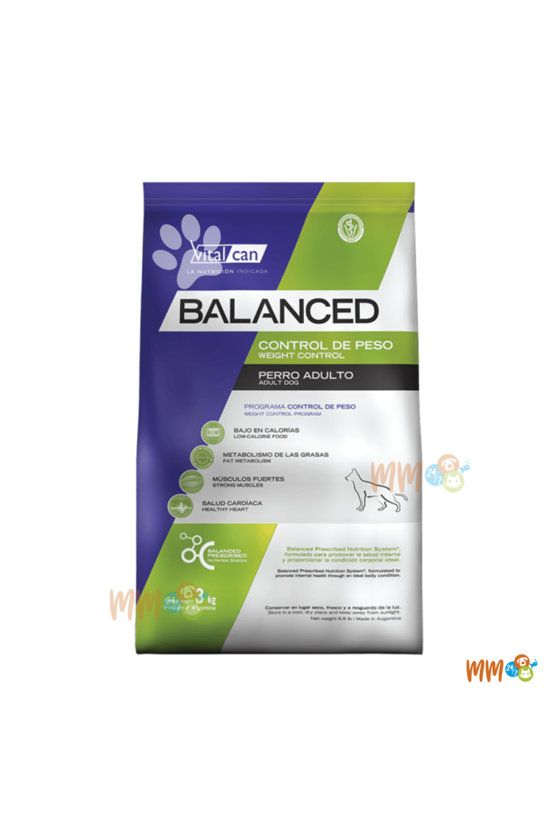 VITALCAN BALANCED CONTROL DE PESO PARA PERRO ADULTO -Secos