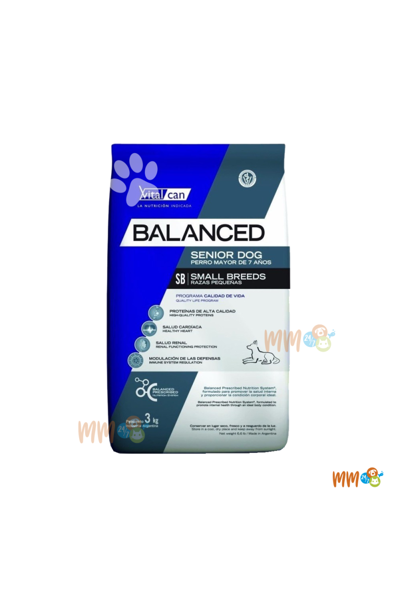 VITALCAN BALANCED PERRO RAZA PEQUEÑA SENIOR -Secos