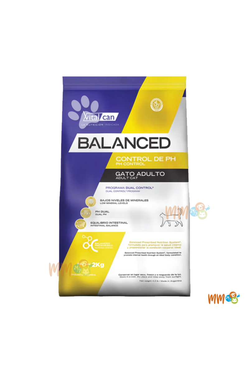 VITALCAN BALANCED CONTROL DE PH PARA GATO -Medicados