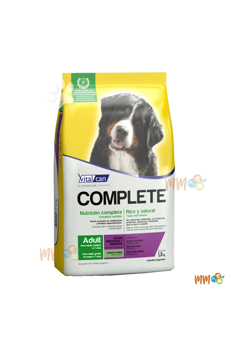 VITALCAN COMPLETE PERRO RAZA MEDIANA Y GRANDE ADULTO -Secos