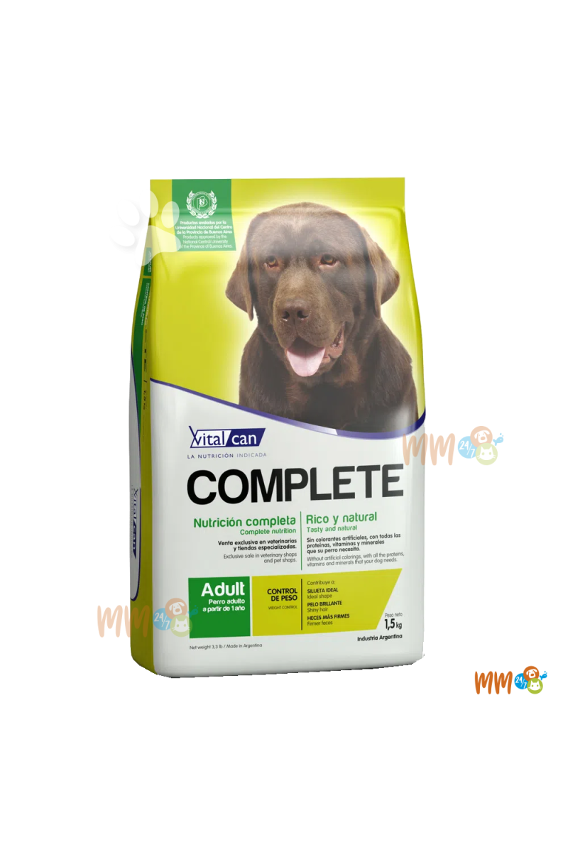 VITALCAN COMPLETE CONTROL DE PESO PARA PERRO ADULTO -Secos