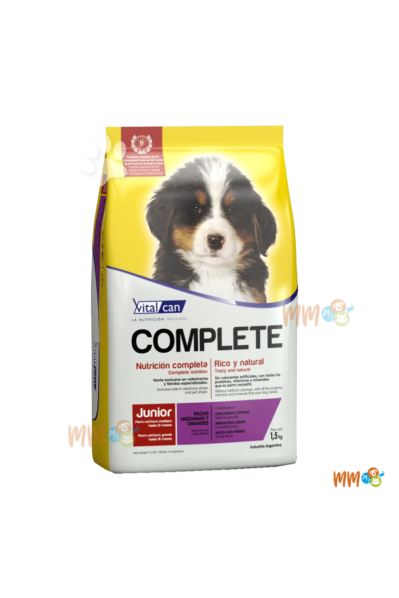 VITALCAN COMPLETE PERRO RAZA MEDIANA Y GRANDE CACHORRO -Secos