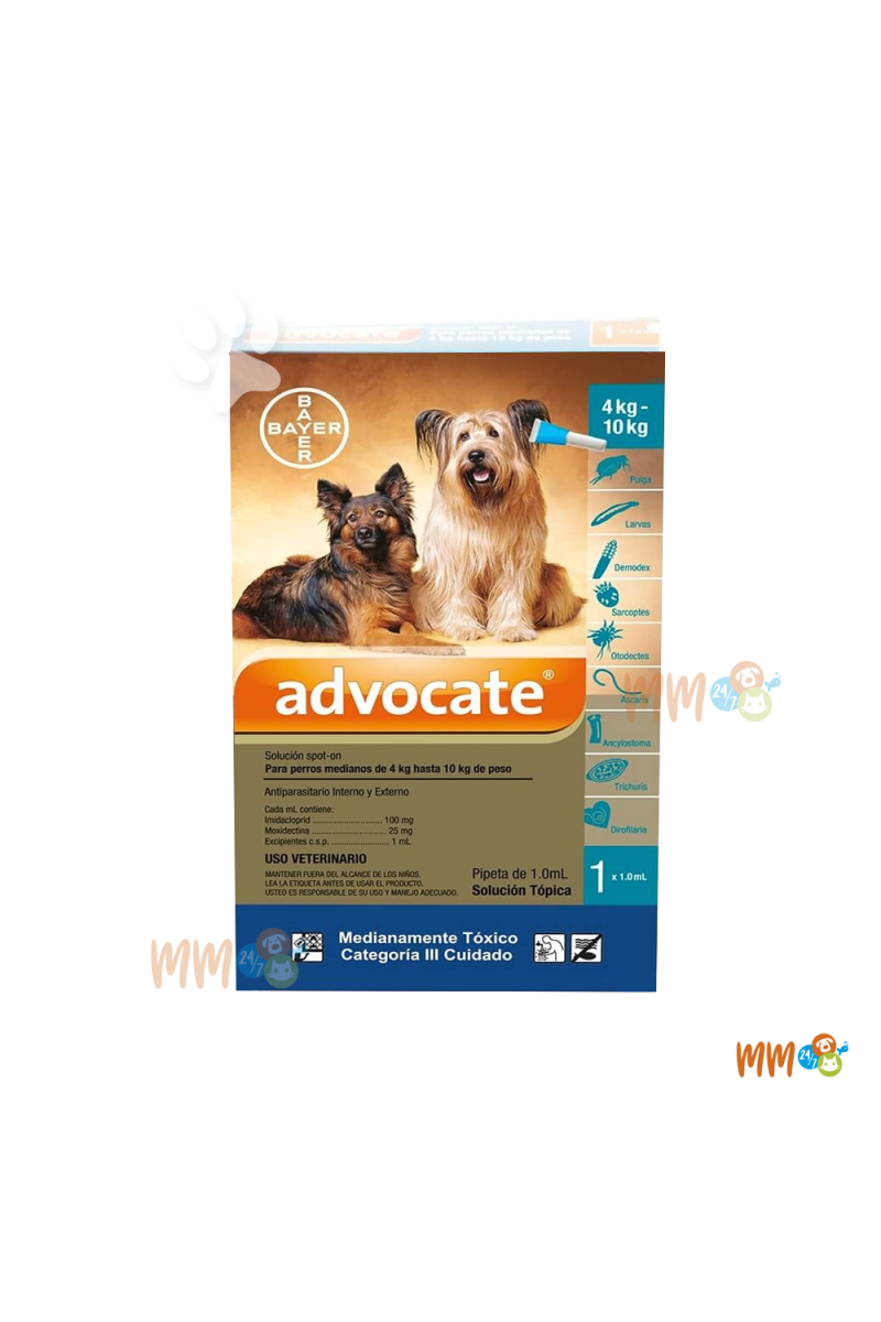 ADVOCATE PIPETA PARA PERROS -Antiparasitarios