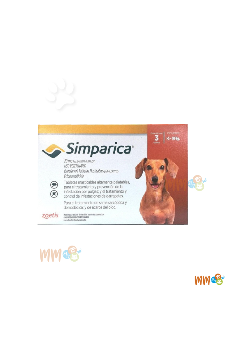 SIMPARICA ANTIPARASITARIO PARA PERROS -Antipulgas y Garrapatas