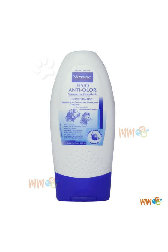 FISIO ANTI-OLOR SHAMPOO PARA PERROS Y GATOS -Shampoo, Acondicionador y Jabón