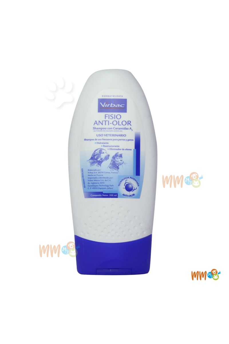 FISIO ANTI-OLOR SHAMPOO PARA PERROS Y GATOS -Shampoo, Acondicionador y Jabón